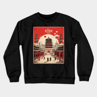 Xian China Vintage Poster Tourism Crewneck Sweatshirt